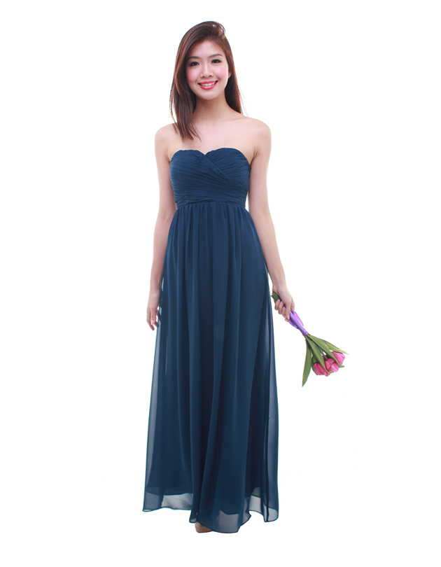 Cleo Maxi Dress in Navy Blue